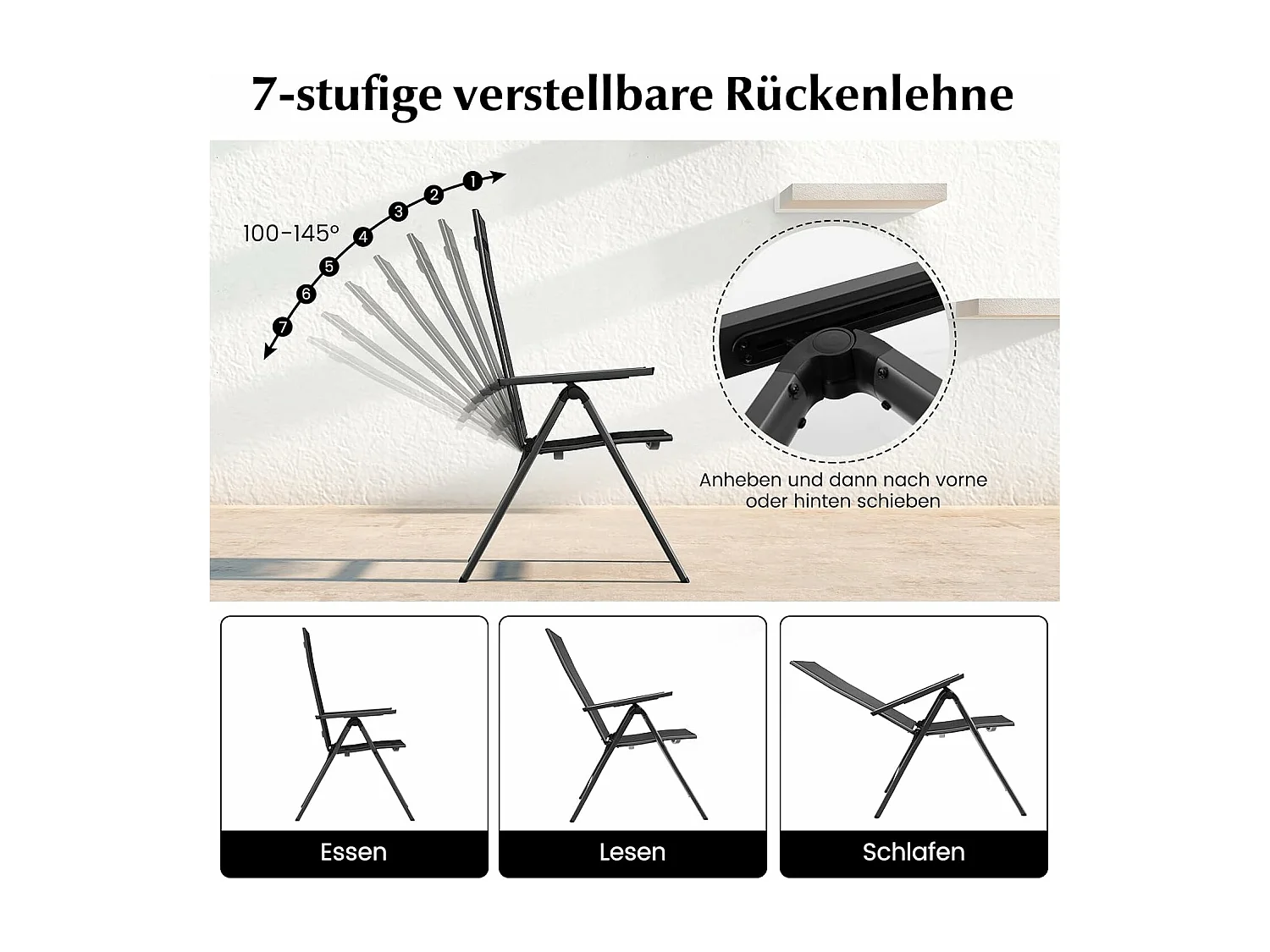 Klappstuhl ZB33664PW (2er Set)