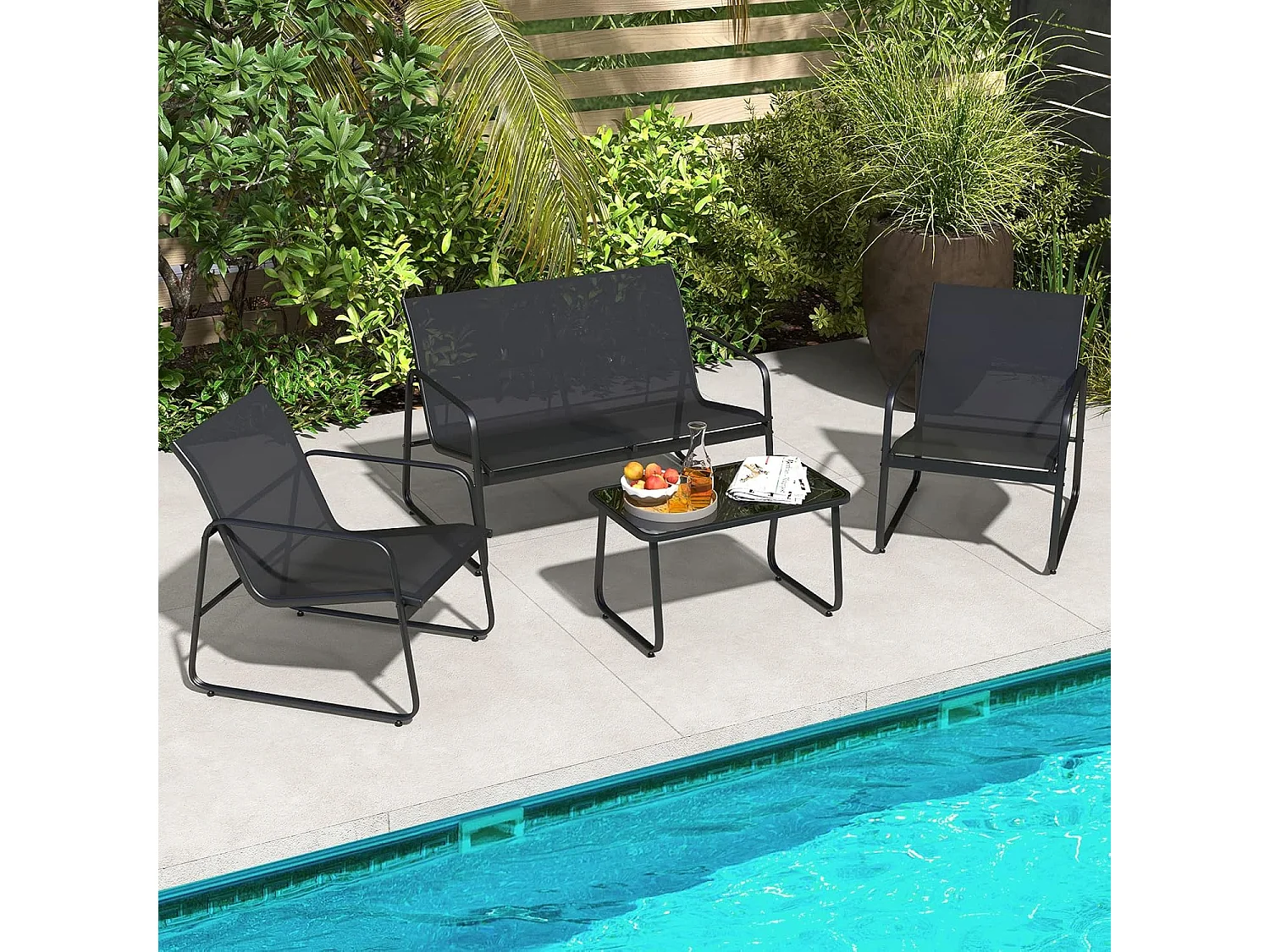 Gartenmöbel Set ZB33260NWDE (4-teilig)