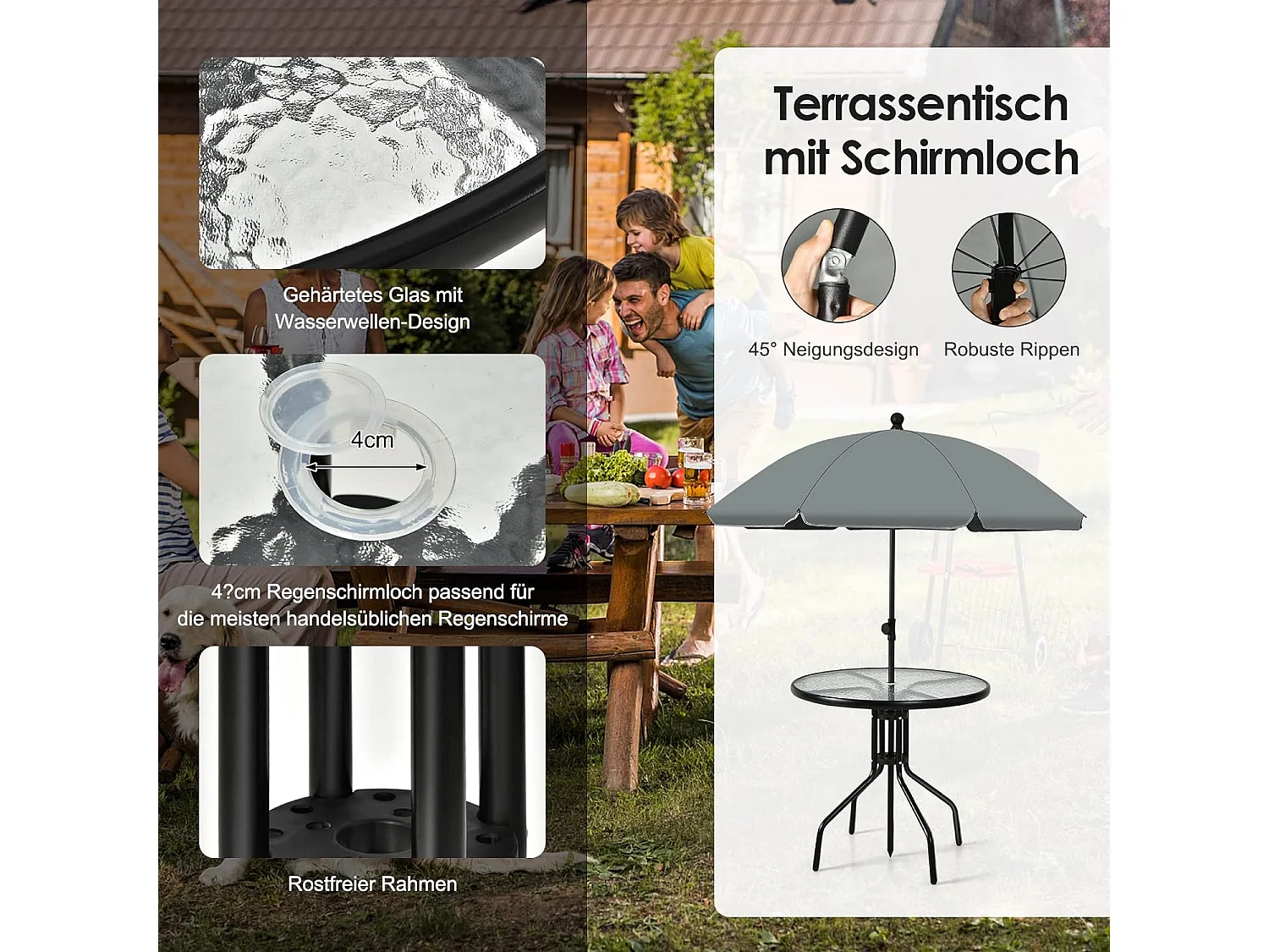 6 teiliges Gartenmöbel Set