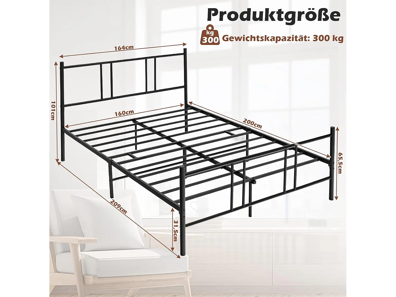 Metallbett Bettrahmen