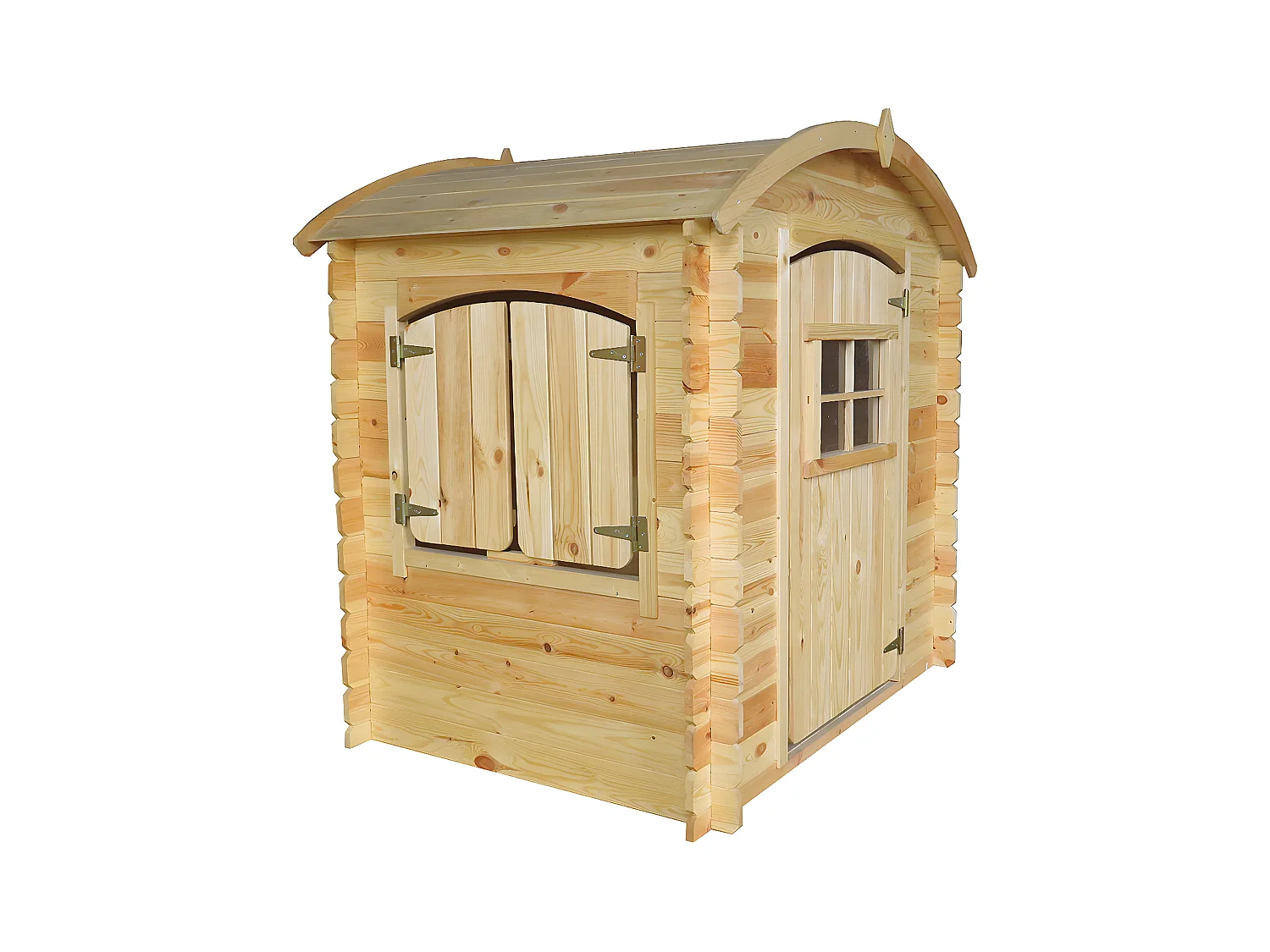 Maison en bois pour enfants SANS PLANCHER-  112x146xH145cm/1.1m2 - Timbela M505-1