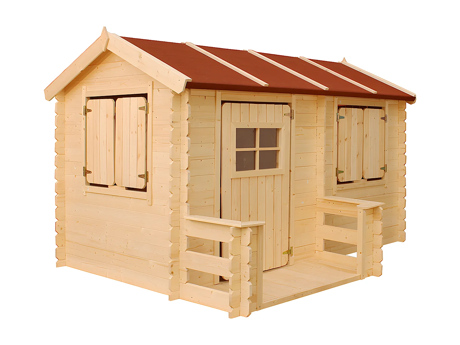 TIMBELA M503 Casa de madera para niños - L146xL241xA151cm/ 2.63m2