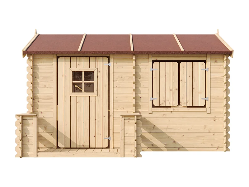 Kinderspielhaus aus holz - B146xL241xH151 cm / 2.63 m² - M503