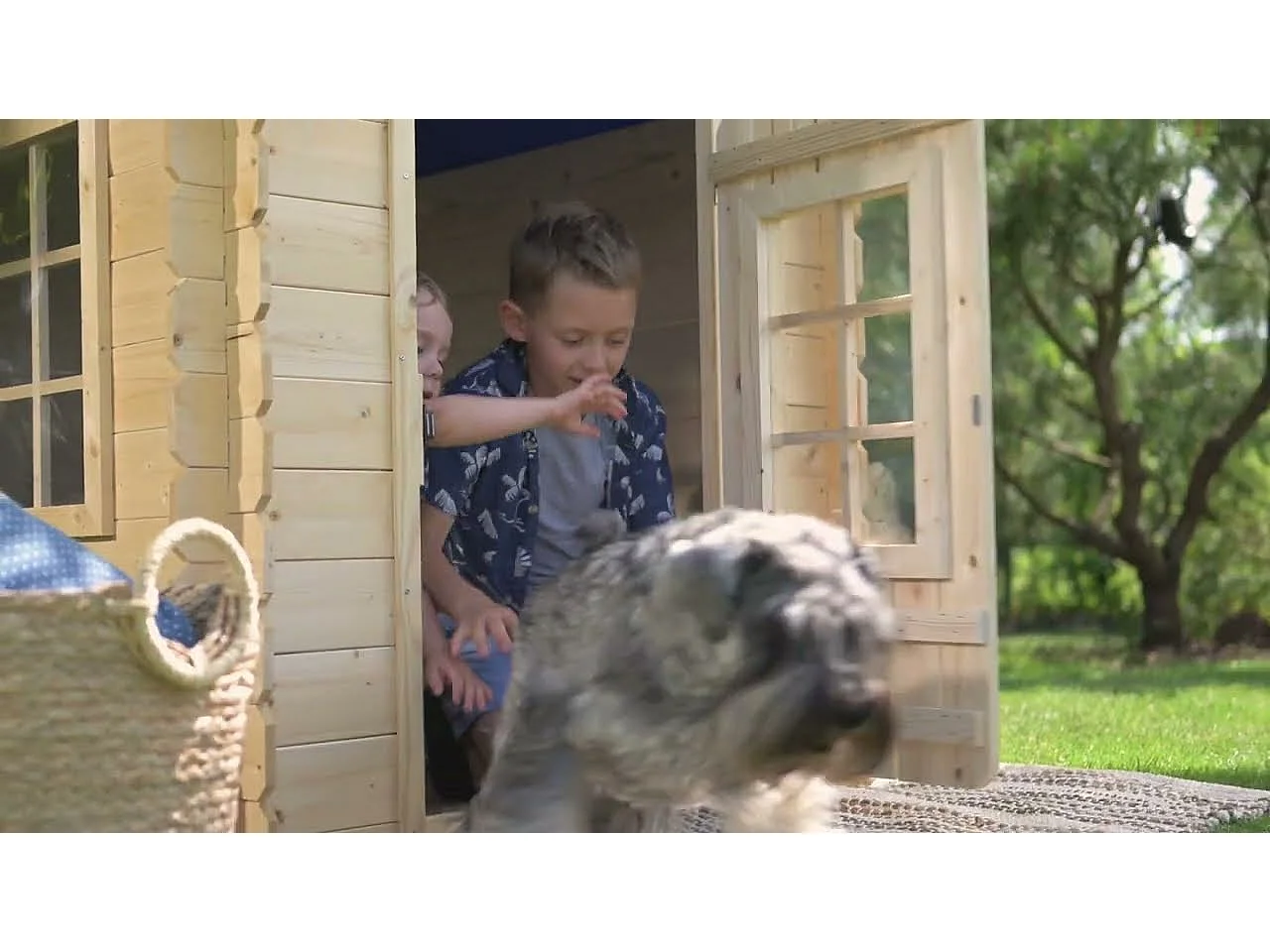 Casetta per Bambini - L111xL114xA121cm/0,9 m2 - Timbela M570M-1 (tetto blu)