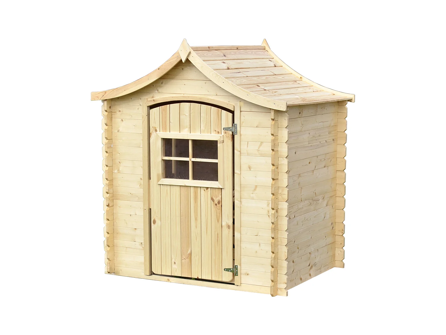 Maison en bois pour enfants SANS PLANCHER-  112x146xH152cm/1.1m2 - Timbela M550-1
