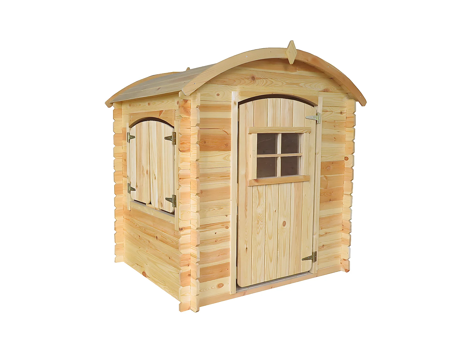 Maison en bois pour enfants AVEC PLANCHER-  112x146xH145cm/1.1m2 - Timbela M505
