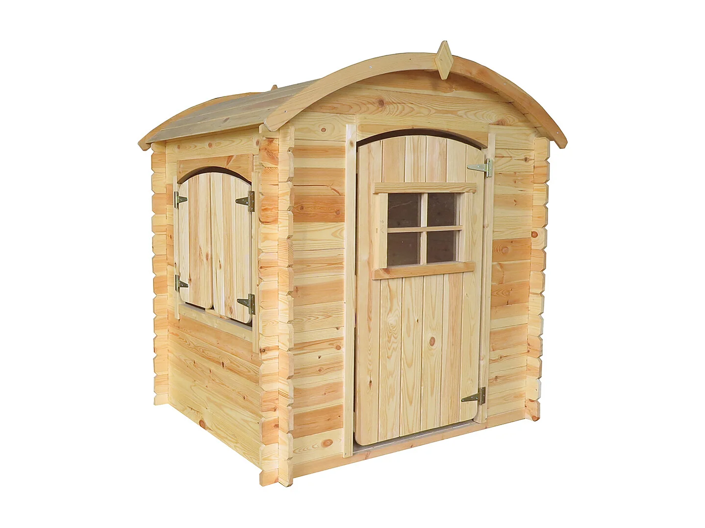 Houten huis voor kinderen met vloer - 1.1m² / 146x112xH145 cm - M505