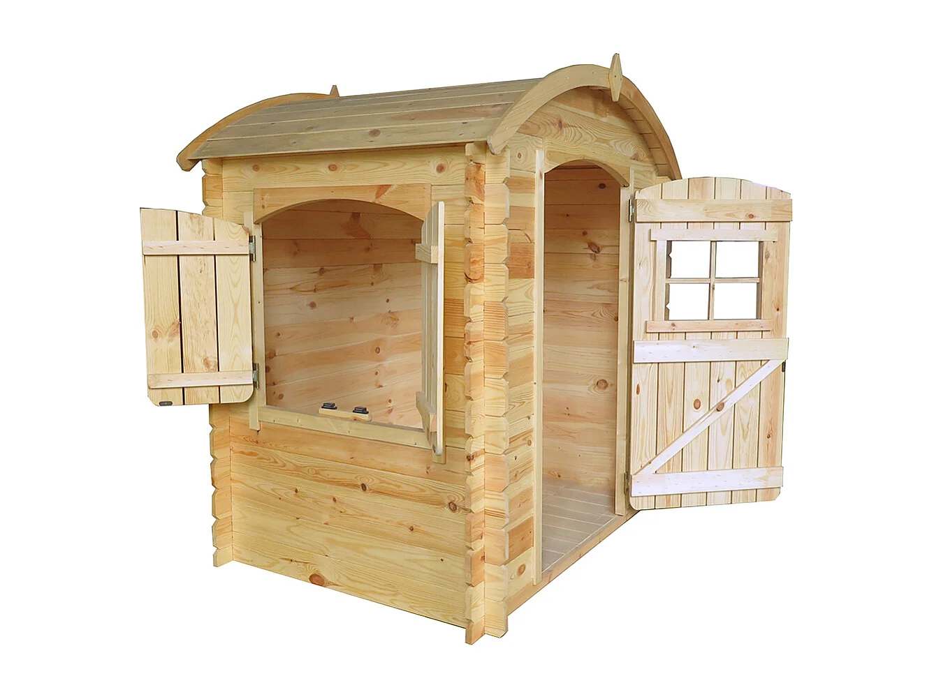 Houten huis voor kinderen met vloer - 1.1m² / 146x112xH145 cm - M505