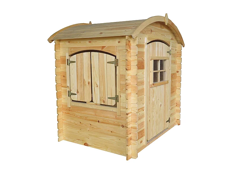 Maison en bois pour enfants avec plancher - 112x146xH145cm/1.1m2 - M505