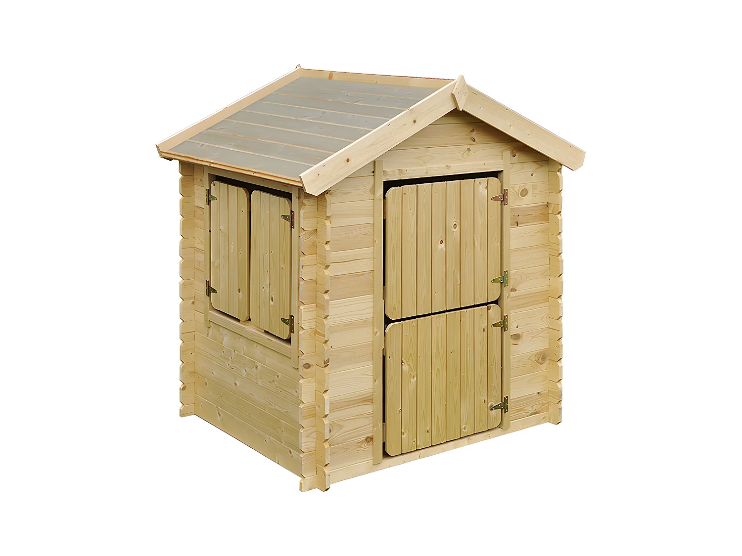 Cabane enfant exterieur 1.1m2 -  AVEC plancher -  146x112xH145cm - Timbela M516
