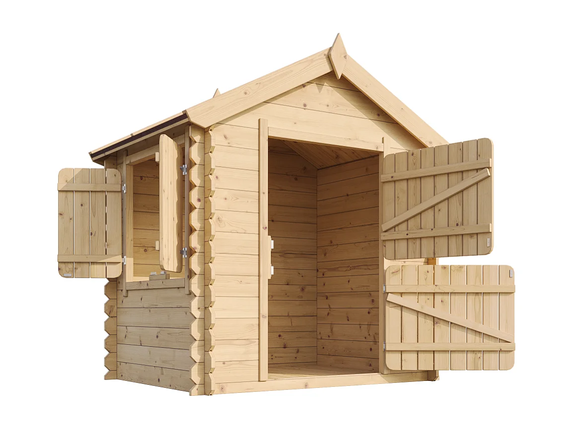 Cabane enfant exterieur 1.1m2 -  avec plancher -  146x112xH145cm - M516