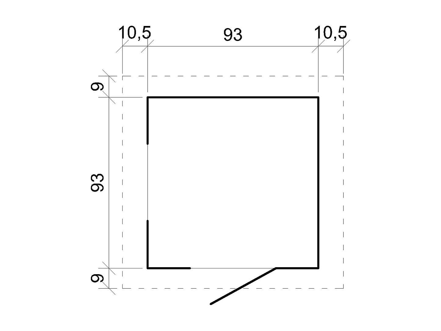 Cabana exterior para crianças - 1m² / 114x111xH121 cm - M570R-1
