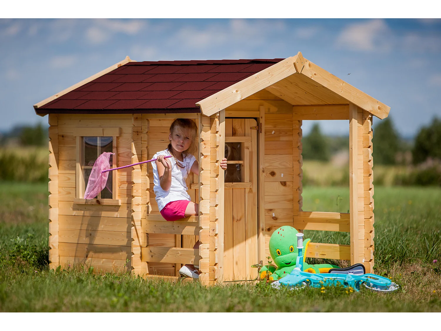 Maison en bois pour enfants - 182x146xH145cm/1.1m2 - M501A