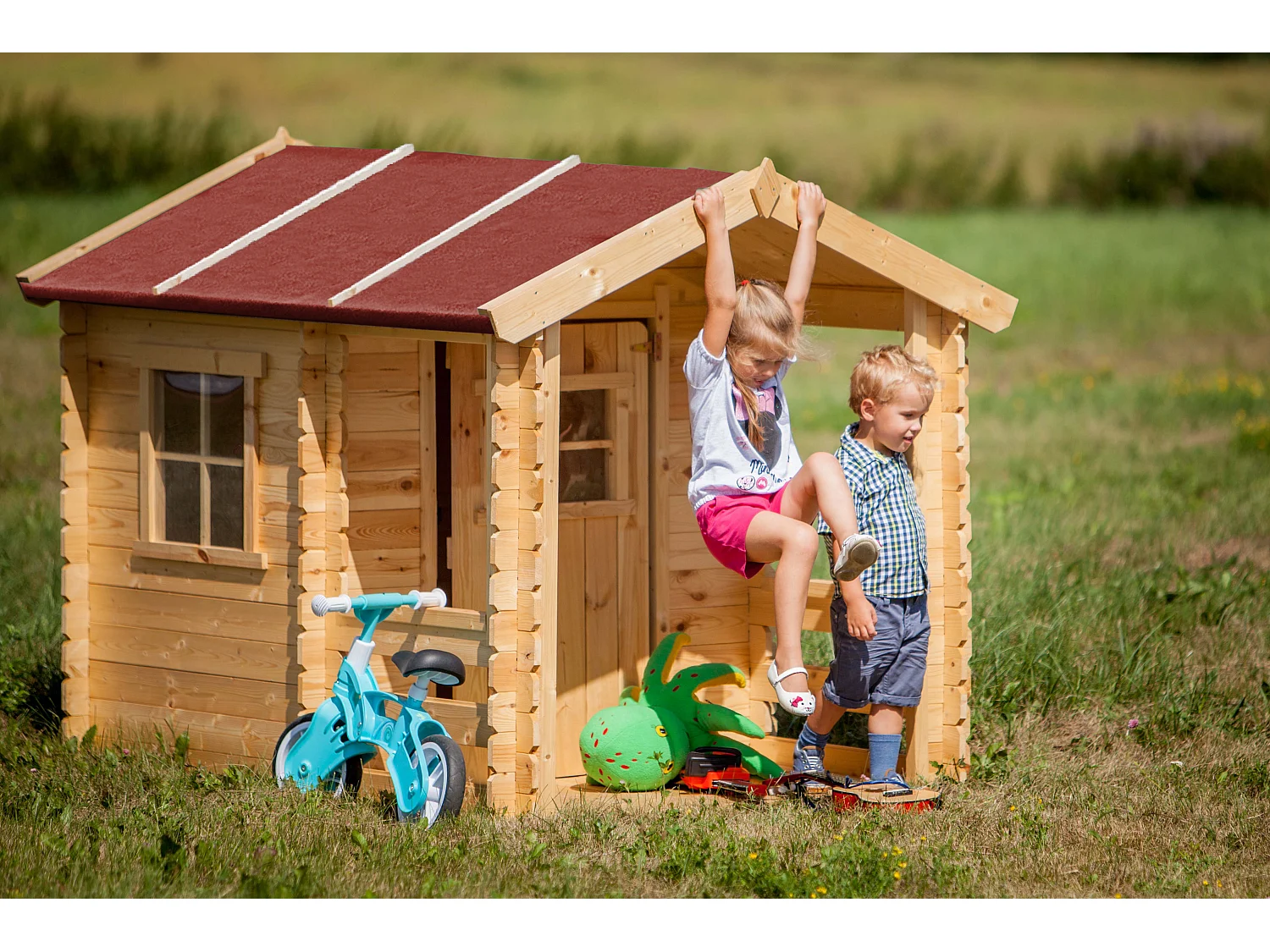 Maison en bois pour enfants - 182x146xH145cm/1.1m2 - M501A