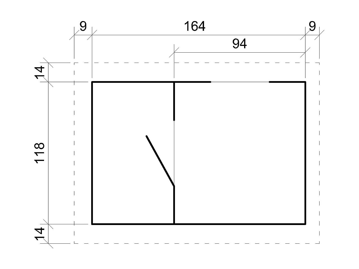 Houten huis voor kinderen - 1.1m² / 182x146xH145 cm - M501A