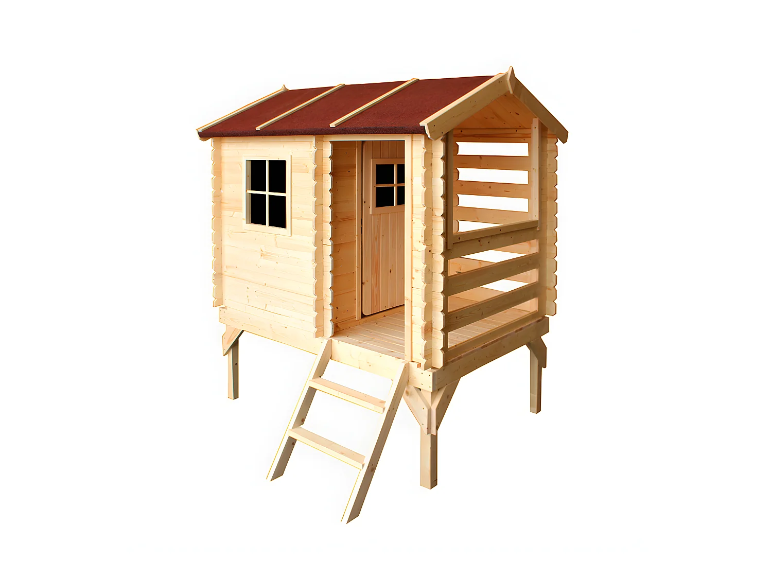 Maison en bois pour enfants - 182x146xH205cm/1.1m2 - TIMBELA M501B