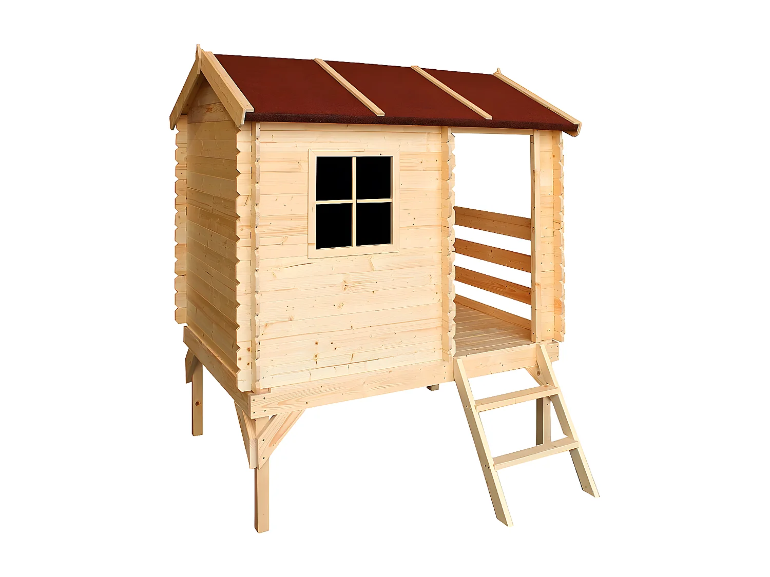 Maison en bois pour enfants - 182x146xH205cm/1.1m2 - TIMBELA M501B