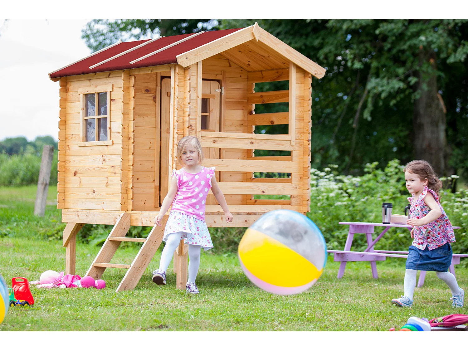 Maison en bois pour enfants - 182x146xH205cm/1.1m2 - TIMBELA M501B