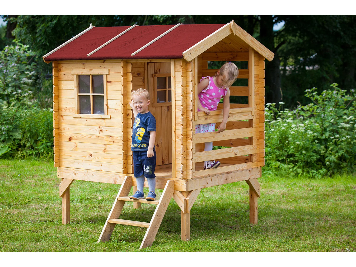 Maison en bois pour enfants - 182x146xH205cm/1.1m2 - M501B