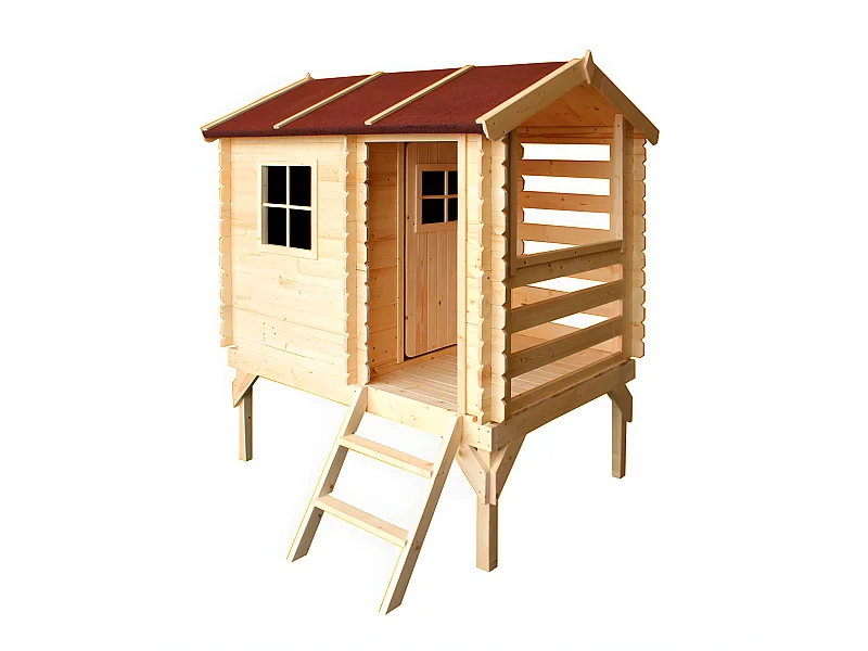 Maison en bois pour enfants - 182x146xH205cm/1.1m2 - TIMBELA M501B