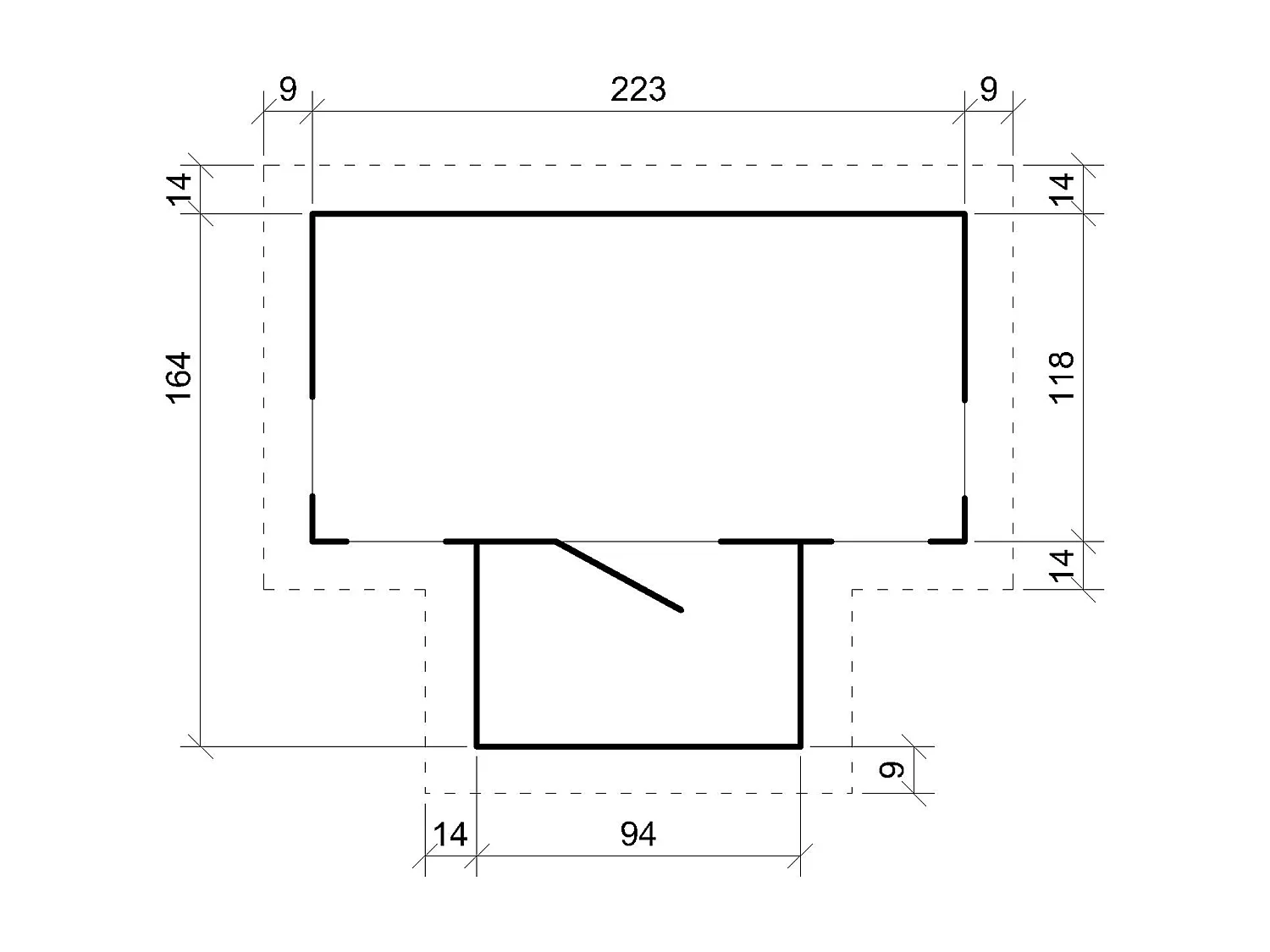 Casa de madera para niños - L187xL241xA151 cm/ 2.63 m² - M520