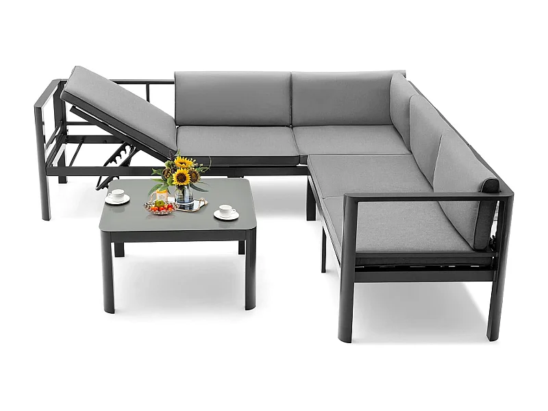 Lounge-Set aus Aluminium