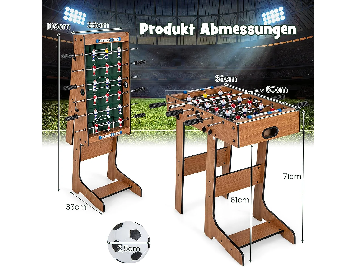 Tischkicker klappbar