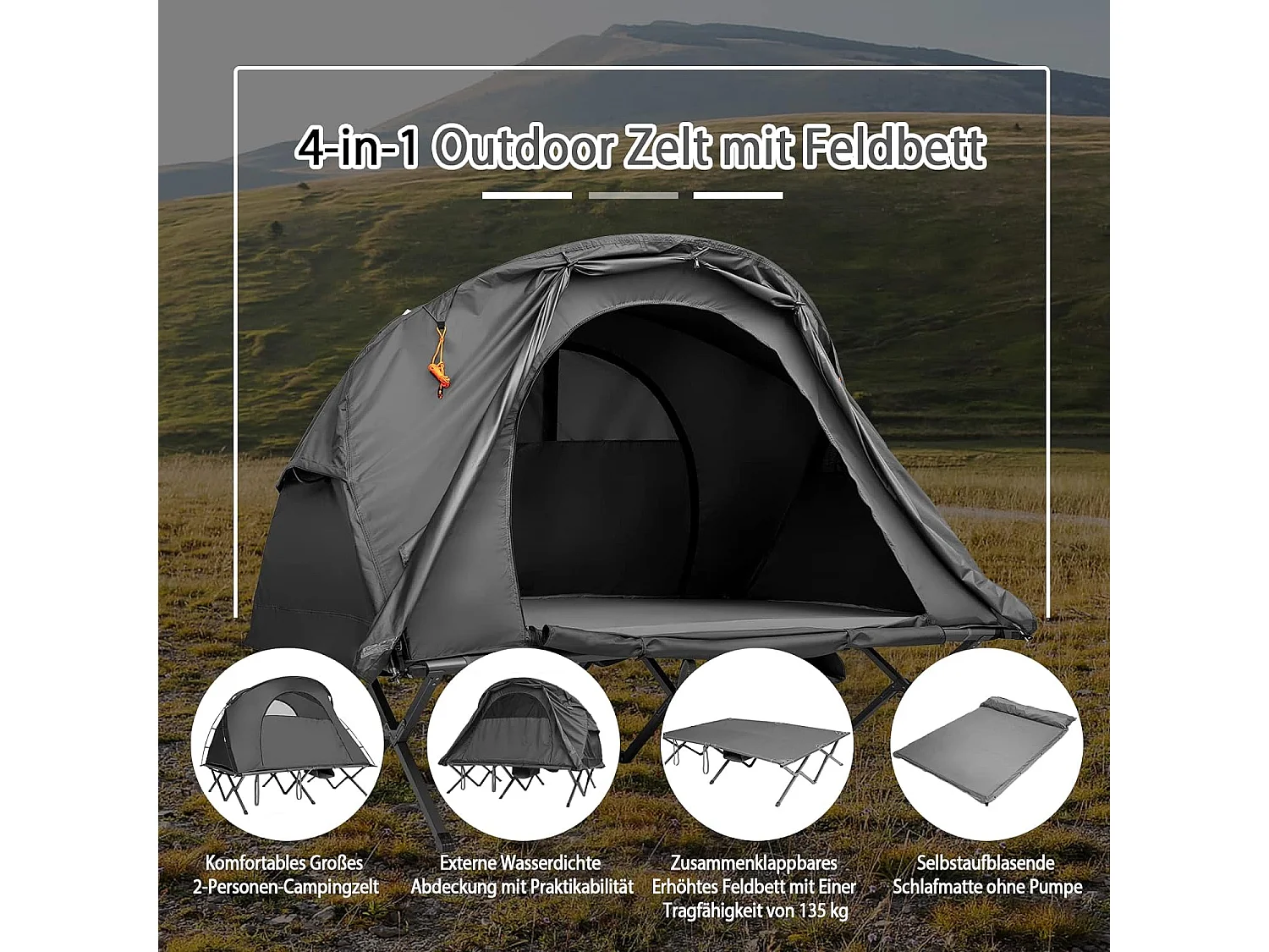 4 in 1 Campingzelt Set