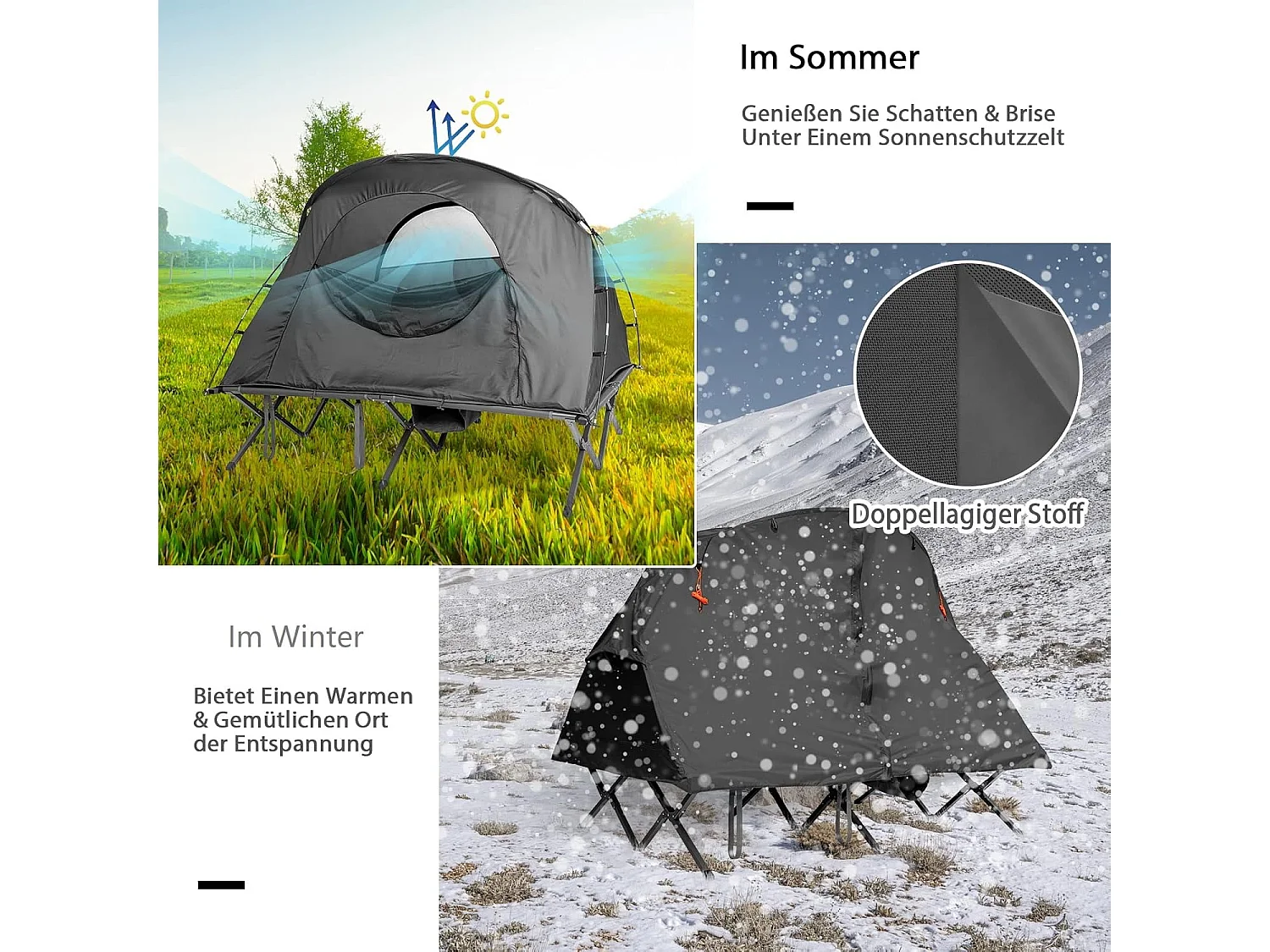 4 in 1 Campingzelt Set