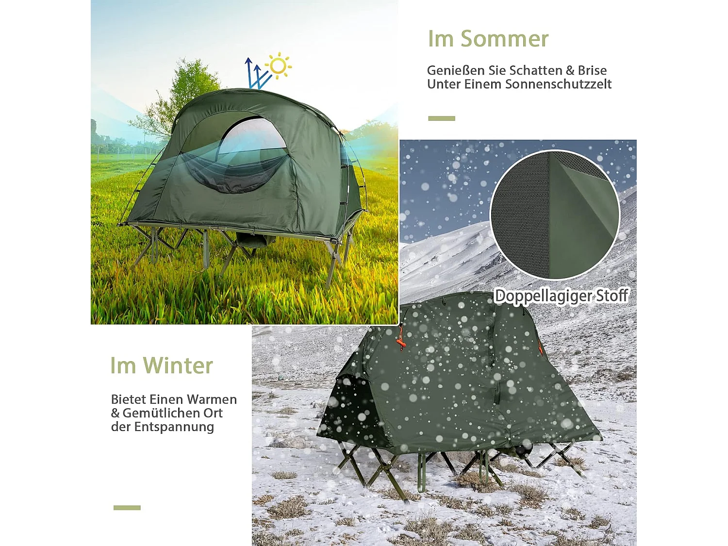 4 in 1 Campingzelt Set