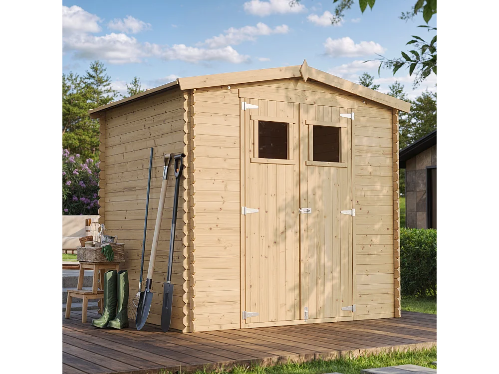 Abri de jardin en bois avec plancher LP ProStruct - 226x236xH224 cm / 4.33 m² - M369+M369G