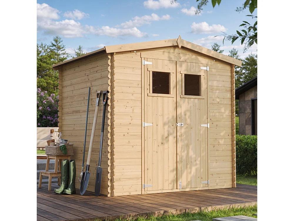Abri de jardin en bois avec plancher LP ProStruct - 226x236xH224 cm / 4.33 m² - M369+M369G