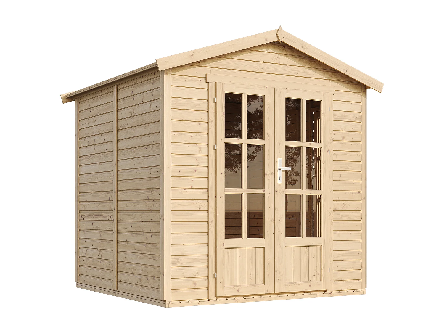 Garten Holzhaus mit Bitumenschindeln , B233xT222xH233 cm - TIMBELA M351FB+H351FBGREEN