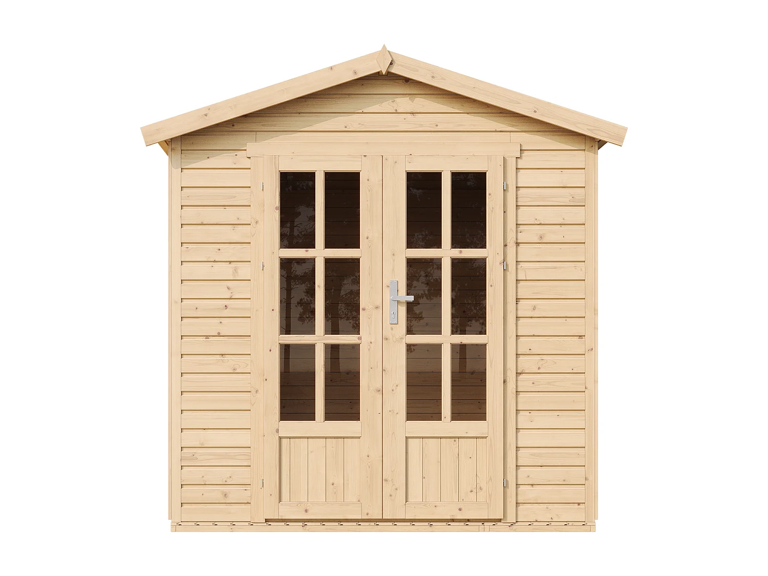 Cabane en bois avec plancher, avec bardeaux bitumineux couleur l233xP222xH233cm - TIMBELA M351FB+H351FBRED