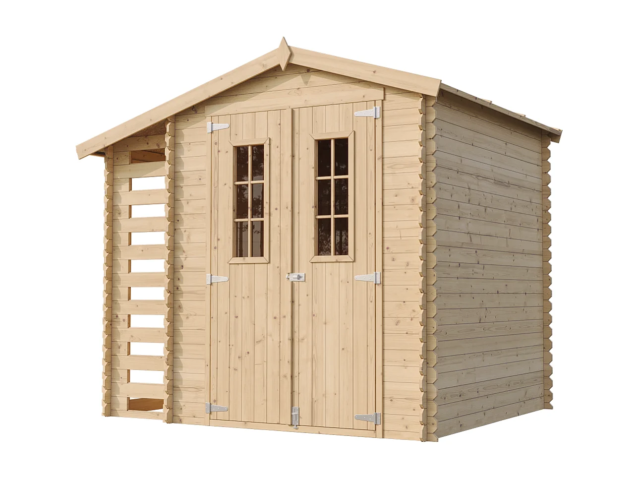 Timbela M386C - Houten tuinhuis-brandhoutschuurtje 4,33 m2 - Tuinschuurtje zonder vloer