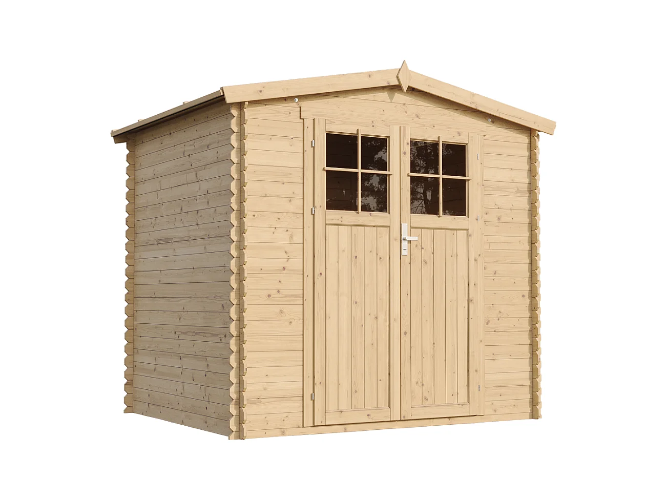 Timbela M369F - Houten tuinschuurtje 4.33 m2 - 236 x 226 x H218 cm - Tuinschuurtje zonder vloer