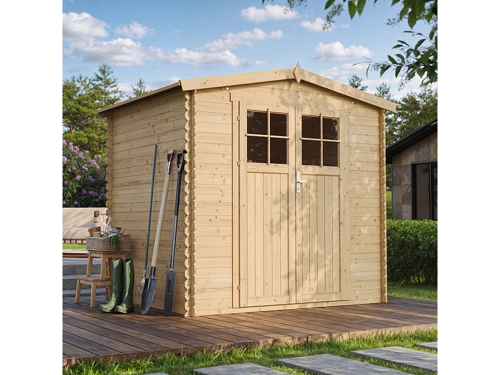 Casetta da giardino in legno per esterni - L236xL226xA218 cm / 4.33 m² - M369F