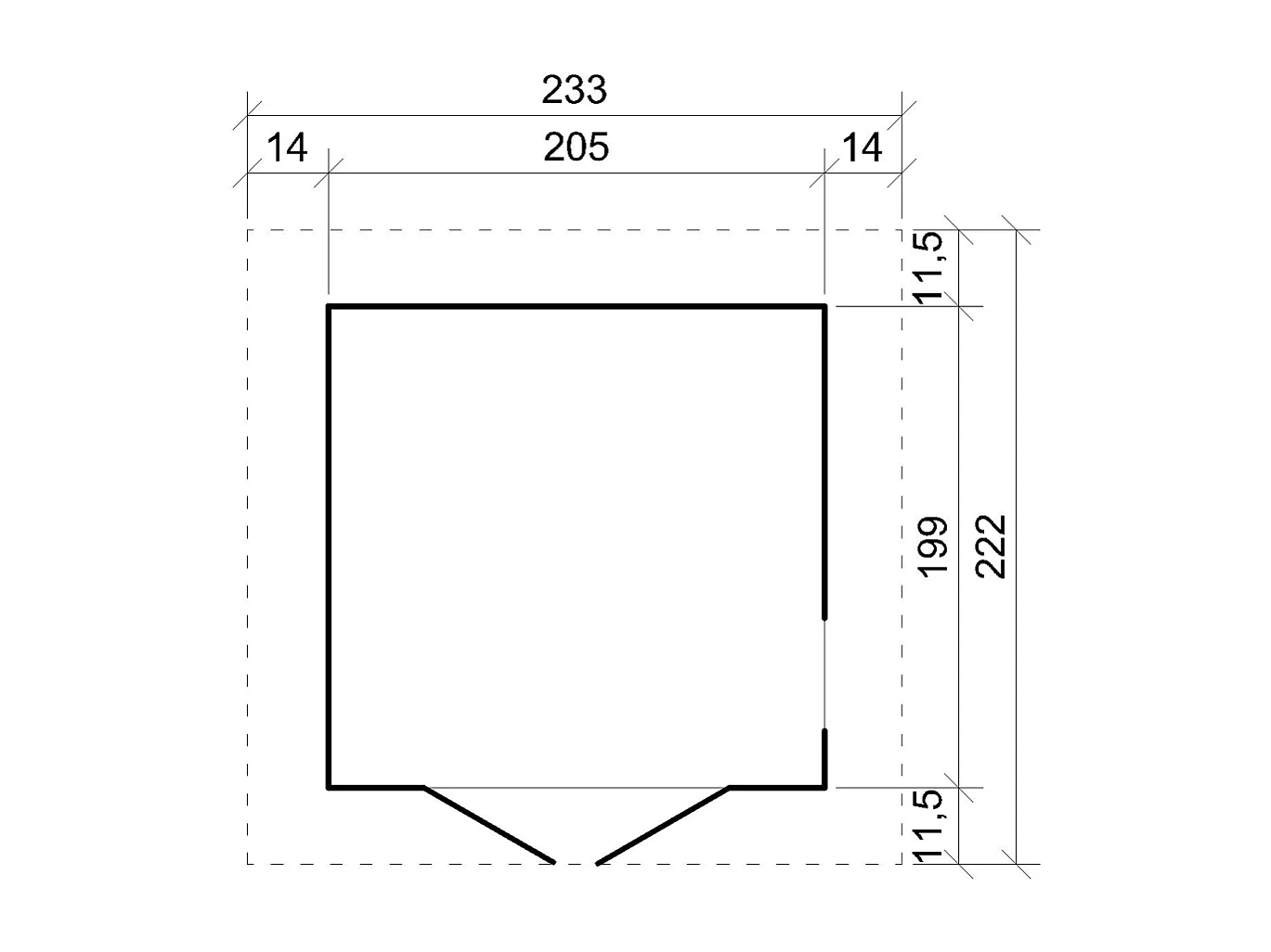 Ufficio in legno da giardino con tegole bituminose - W233xD222xH233 cm - M351FB+H351FBBROWN