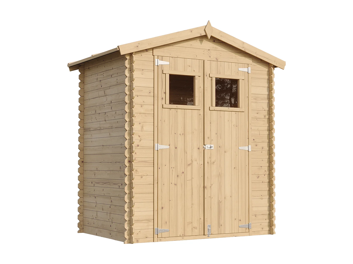 Timbela M367+M367G - Houten tuinschuurtje 1.98 m2 - 196 x 136 x H224 cm - met geimpregneerde vloer