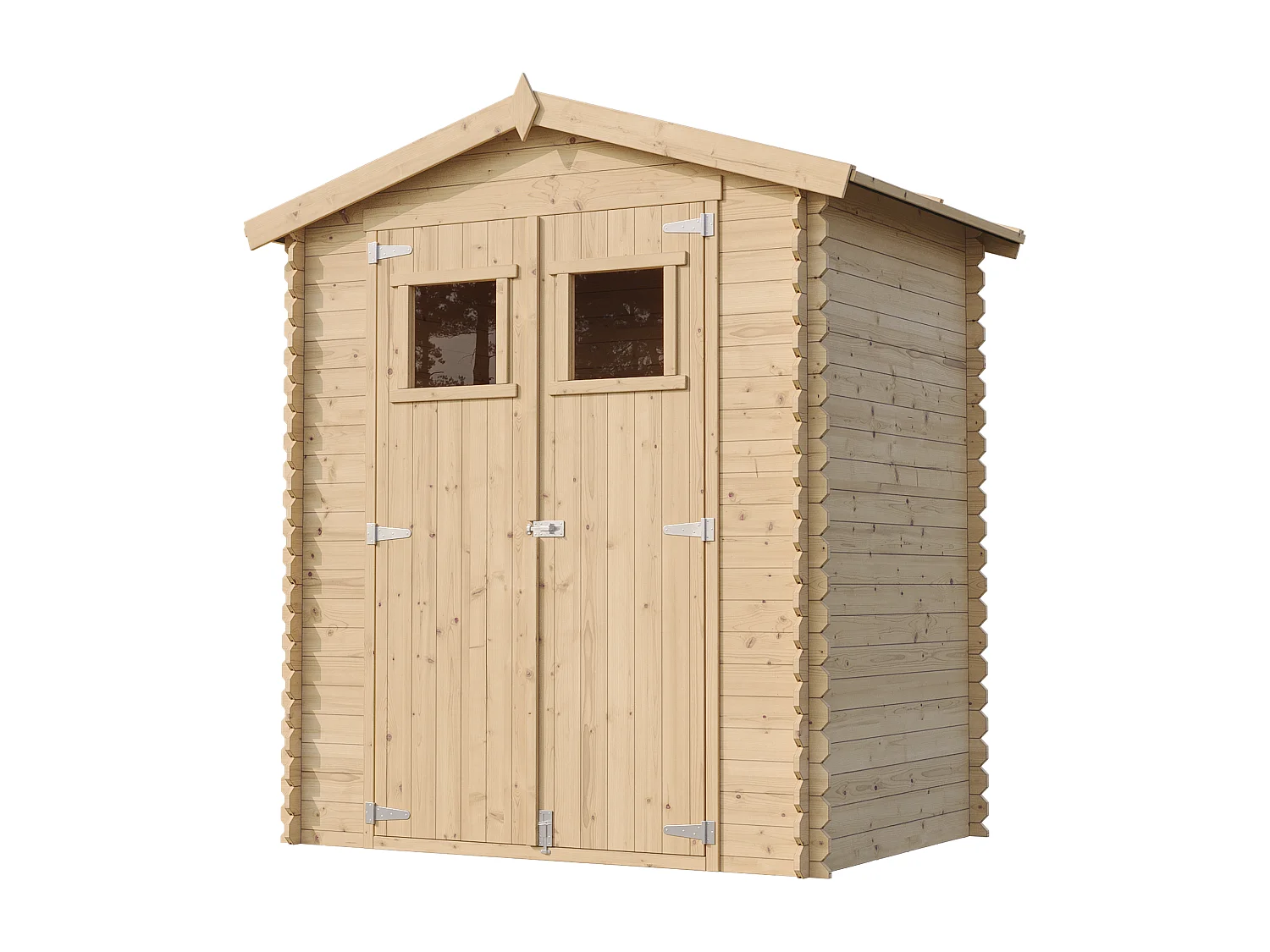 Timbela M367+M367G - Houten tuinschuurtje 1.98 m2 - 196 x 136 x H224 cm - met geimpregneerde vloer