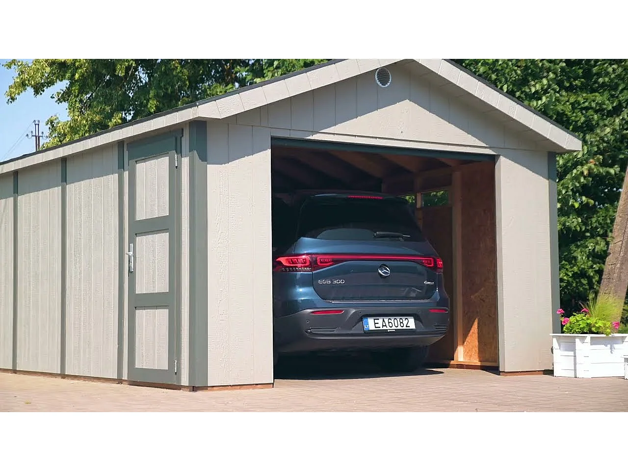 Garage QUALITÉ PREMIUM 17 m² - L378xl530 cm- Timbela M991B