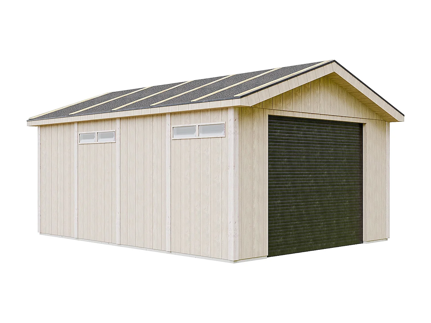 Garage qualité premium - 17 m² L378xl530 cm - garage pour auto, moto, vélos, machines de jardinage - M991B