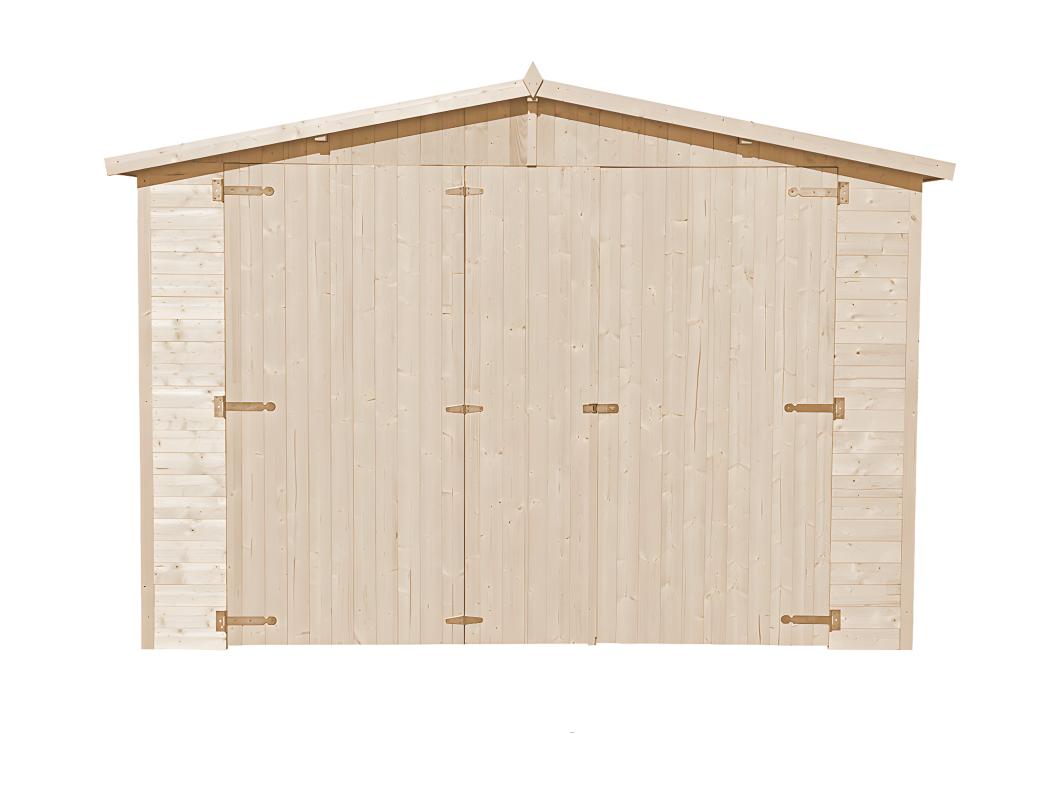 Garage in legno naturale A222x616x324 cm/18 m2 - TIMBELA M102