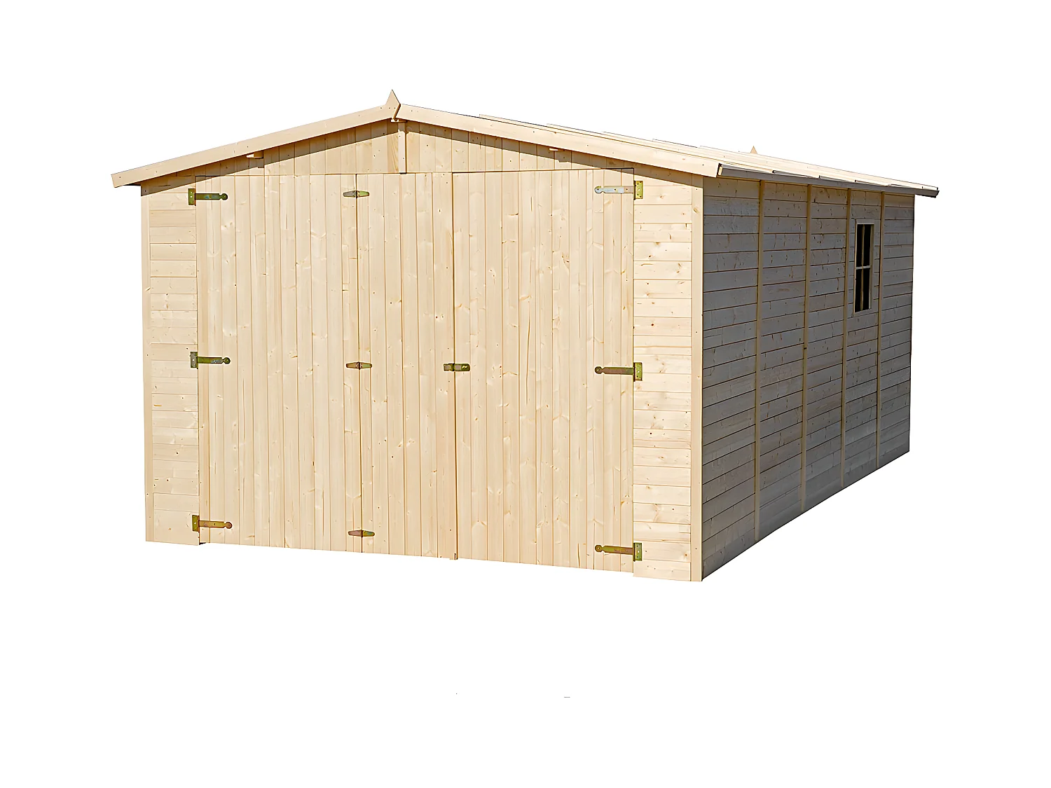 Garage in legno naturale A222x516x324 cm/15 m² - TIMBELA M101