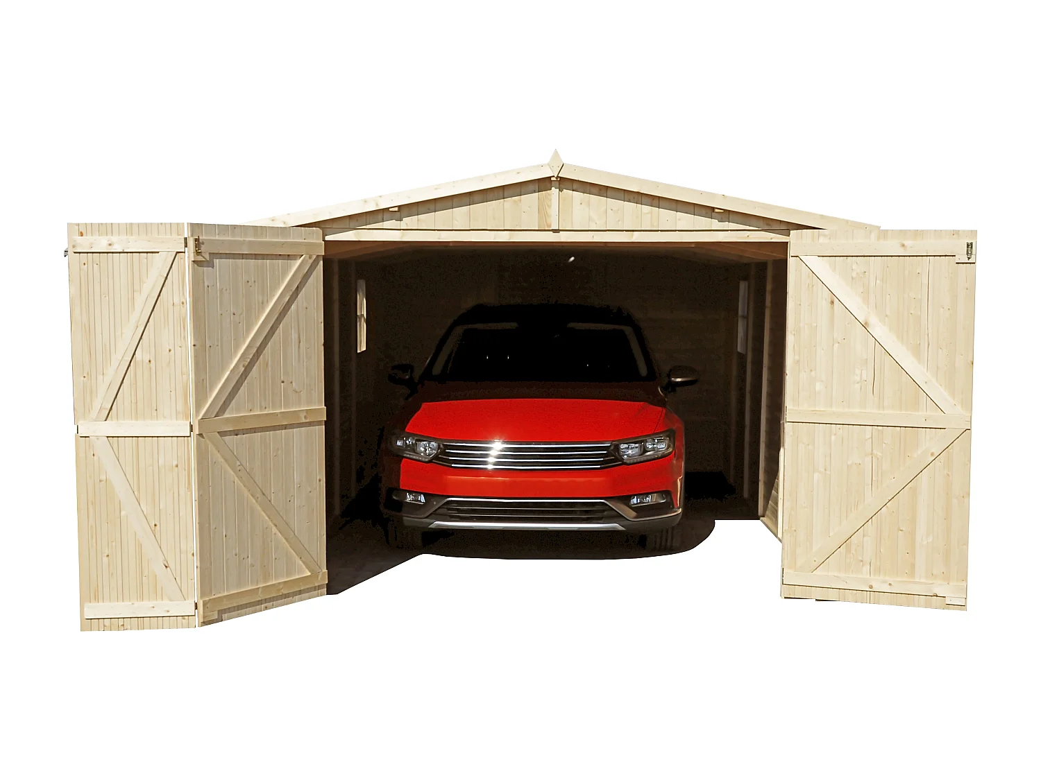 Holzgarage - abstellraum mit fenstern - H222x516x324 cm / 15 m² - M101