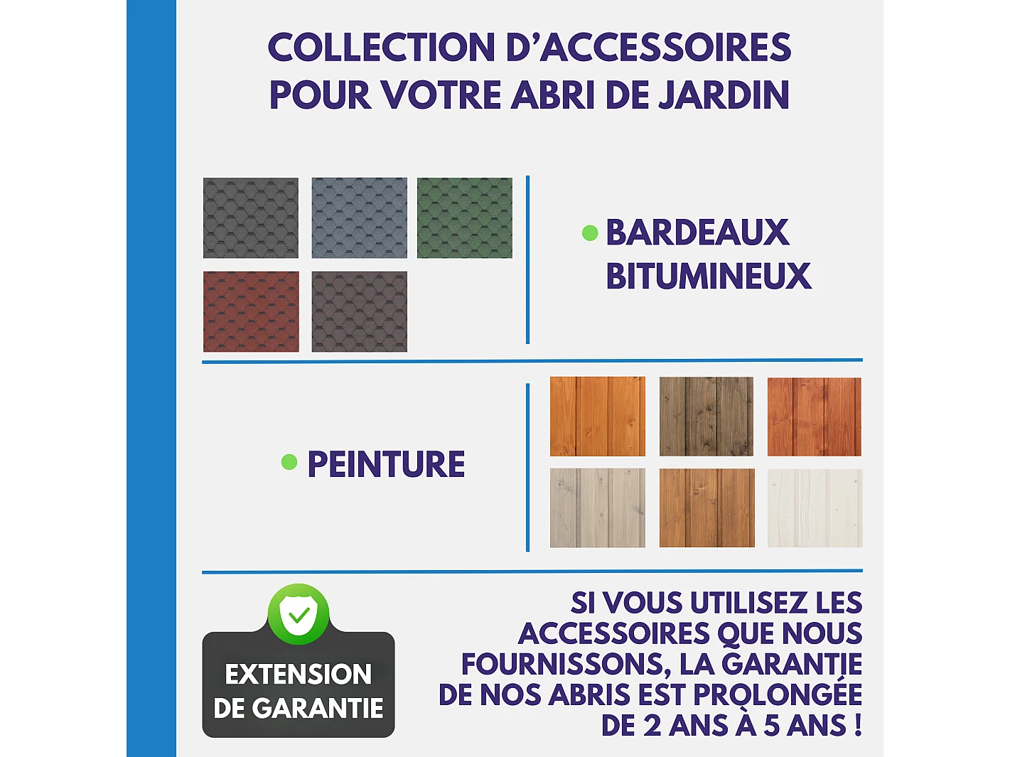 Garage en bois naturel - H222x516x324 cm/15 m² - M101