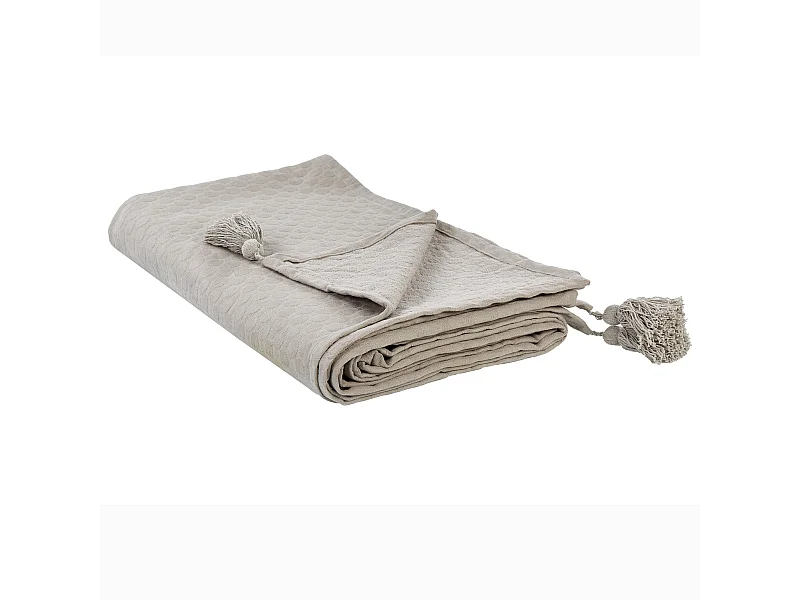 Tagesdecke LINDULA Baumwolle 200 x 220 cm Taupe