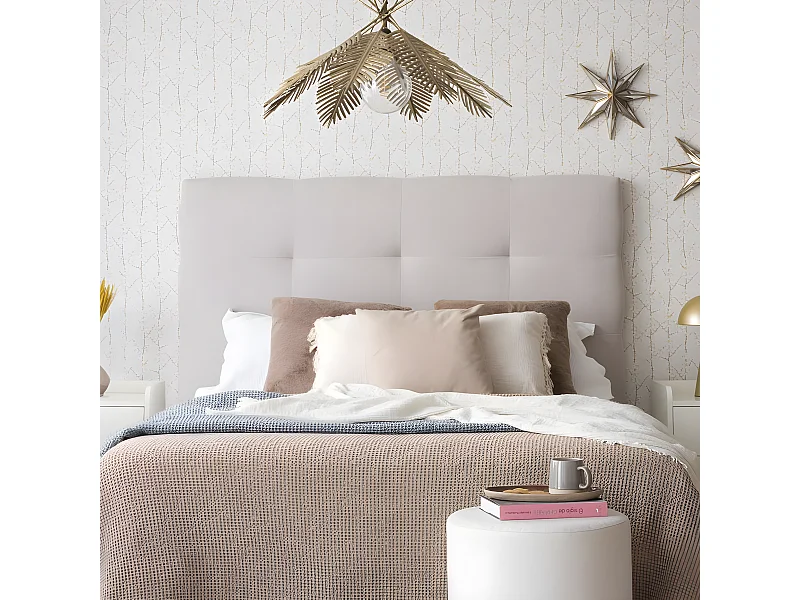 Tête de lit tapissée textile Beige 140x120
