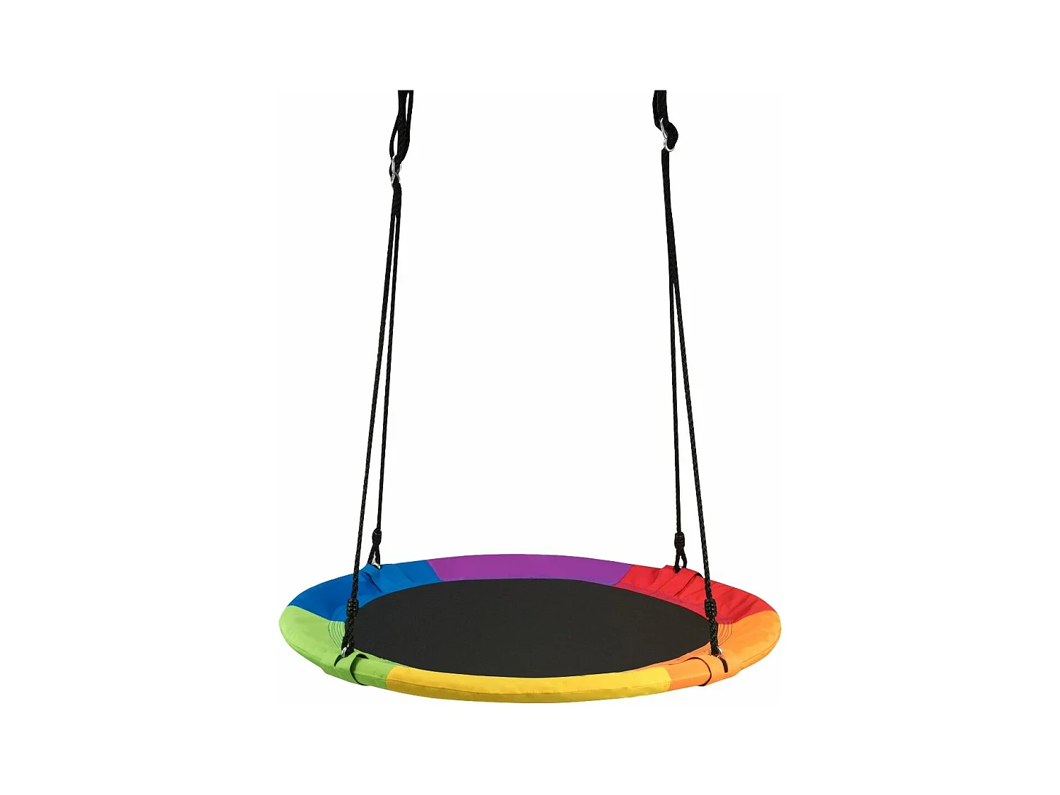 Ronde vogelnestschommel 100 CM diameter voor boomondersteund Maximale belasting 150 KG Buiten, Multicolor