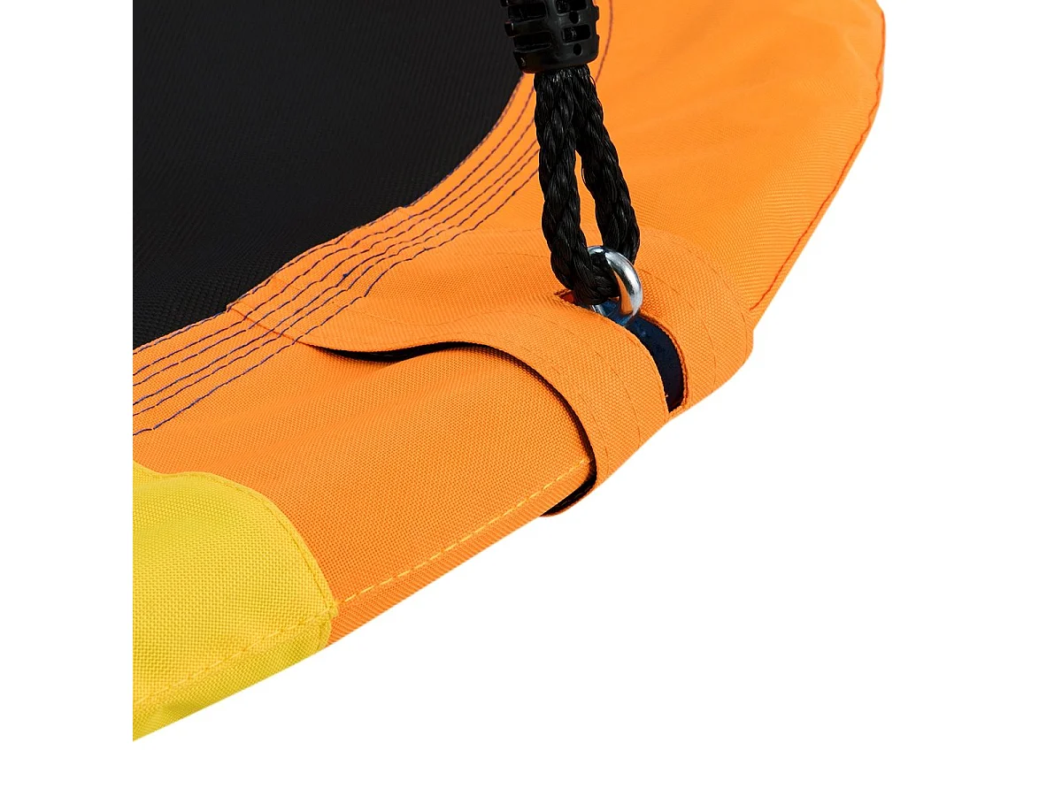 Balançoire Nid d’Oiseau Rond 100 CM de Diamètre pour Arbre Supporté de Charge Maximale 150 KG Extérieur Multicolore